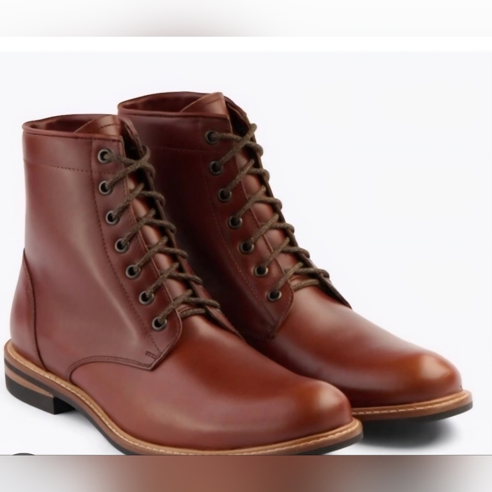Nisolo Andres Men's Brown Leather Boots - New - Ret $280.